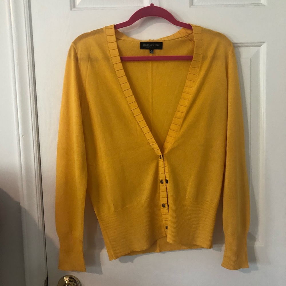 Jones New York yellow cardigan